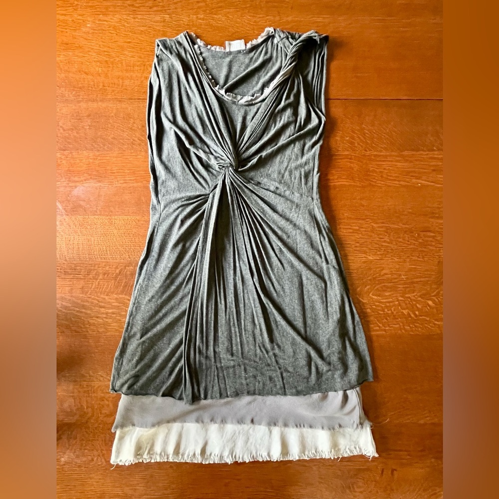 Vintage Anthropologie Dolan Gray Twist-Front Mini Dress